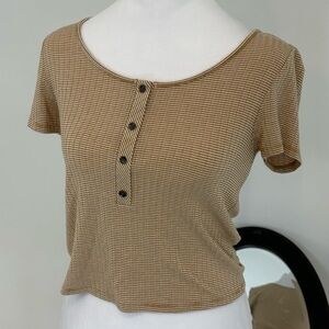 American Eagle Half Button Down Short Sleeve